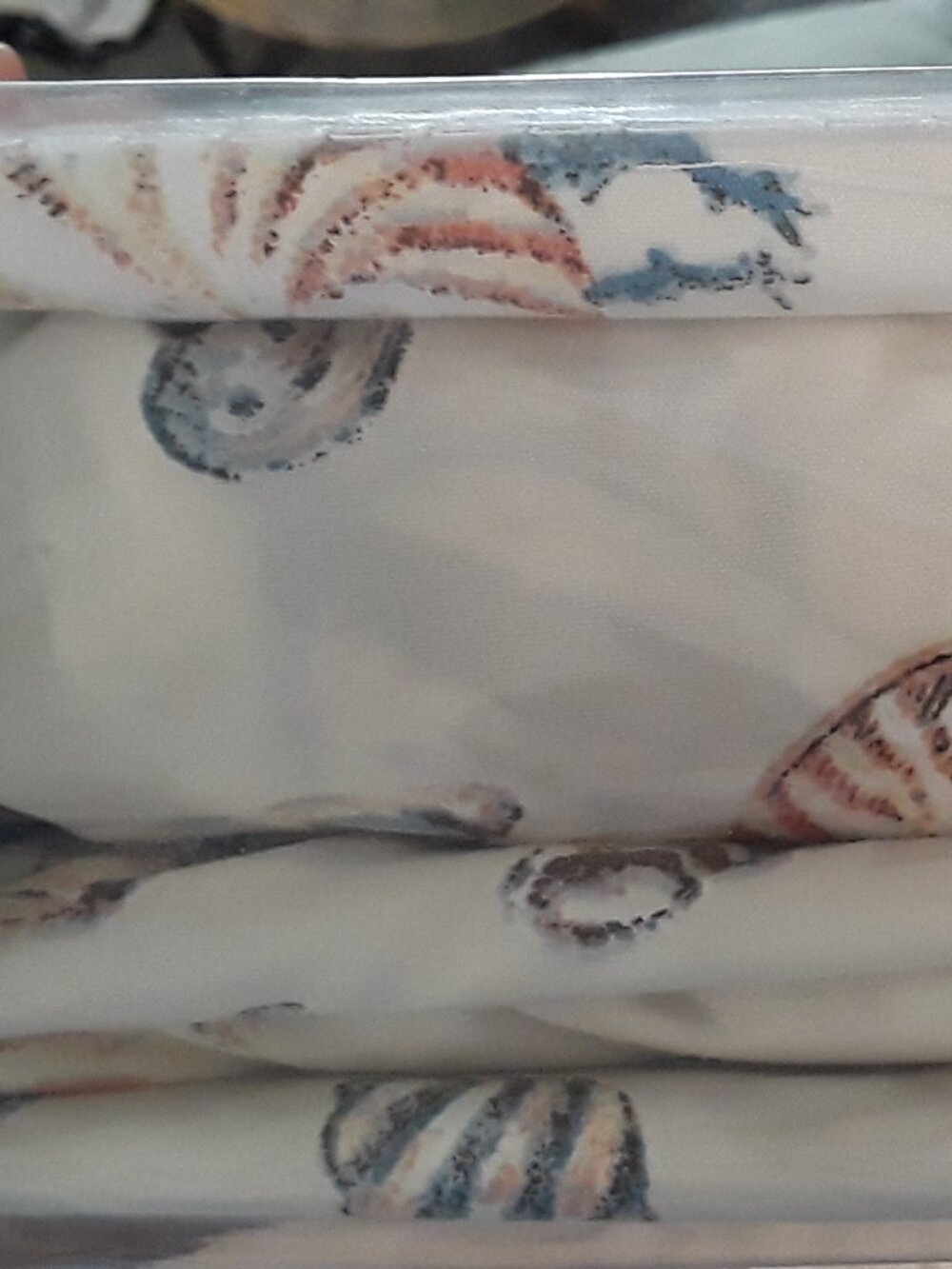 NWT Queen Sheets-Tranquil Tides Coastal Collection 4-piece set shells starfish - Picture 11 of 13